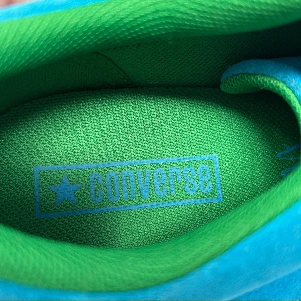 Converse One Star Bright Blue Leather Lace Up Low Top Kid's Sneakers Size 5